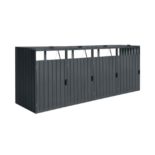 Cabinet de rangement extérieur en métal - pour jardin ou terrasse - 120 x 45 x 80