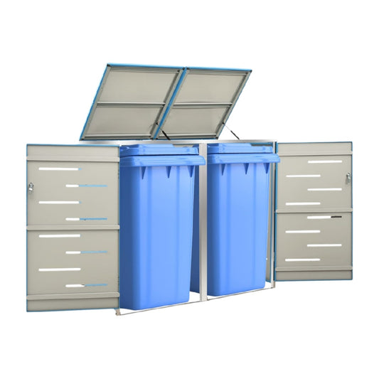 Coffre de rangement extérieur pour poubelles en métal - 120 x 50 x 90