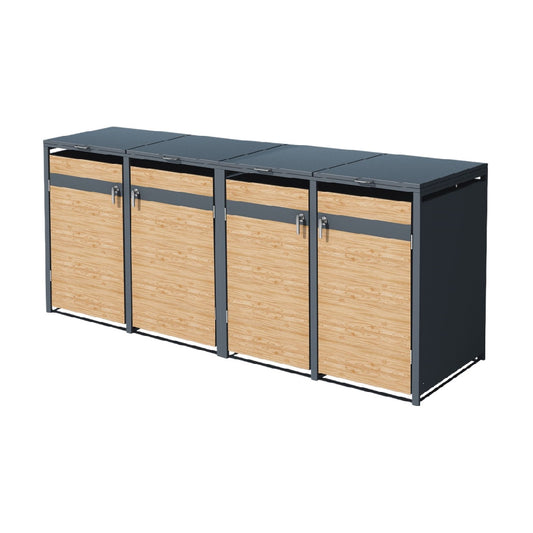 Buffet de rangement pour cuisine en métal et bois - 150 x 50 x 70