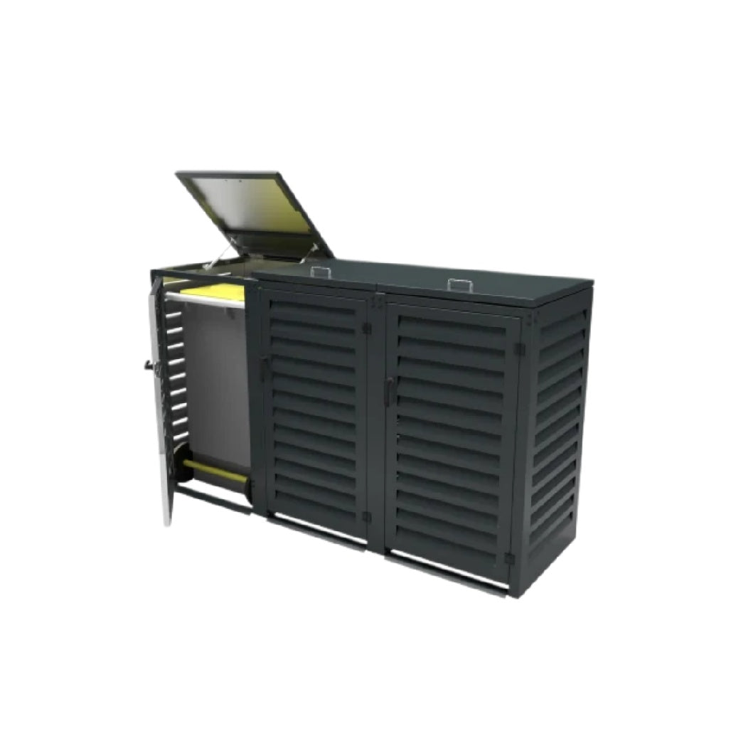 Coffre de rangement extérieur en métal pour jardin - 150 x 75 x 60